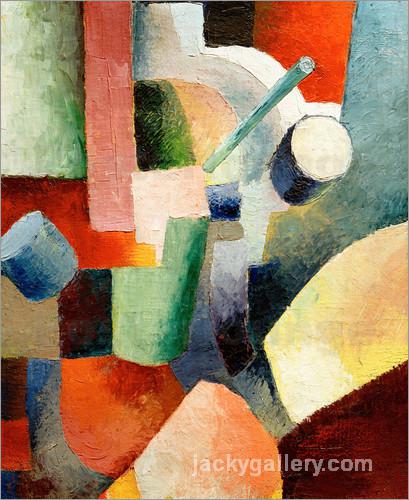 Coloured Composition of Forms, August Macke painting - Click Image to Close